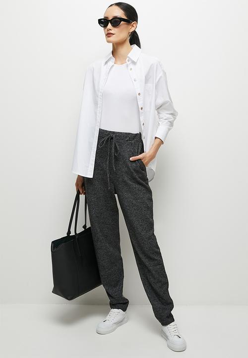 edit - Pull on cosy harem - dark charcoal