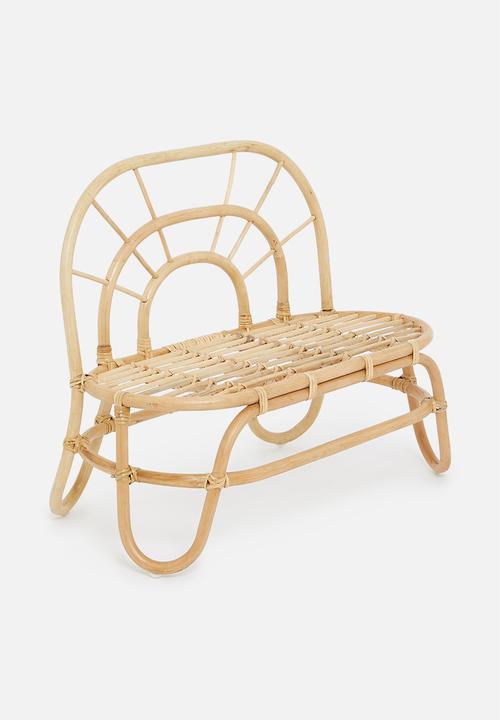 Sixth Floor - Stellan Rattan kids bench-Natural