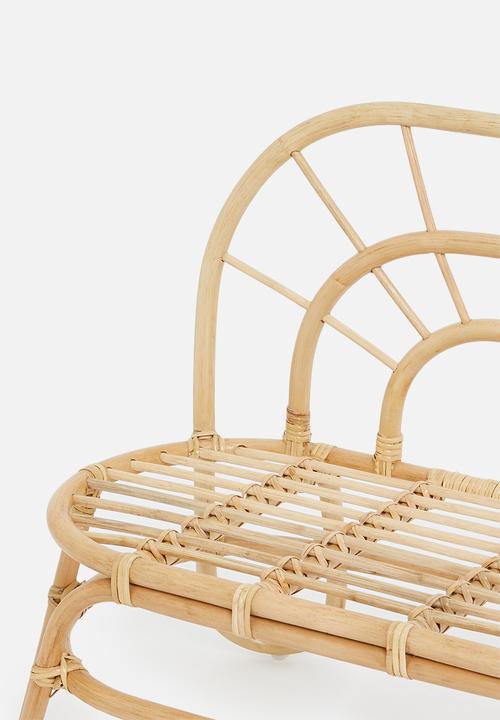 Sixth Floor - Stellan Rattan kids bench-Natural