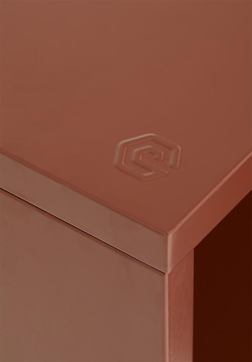 Popstrukt - Sugar cube side table - oxide red