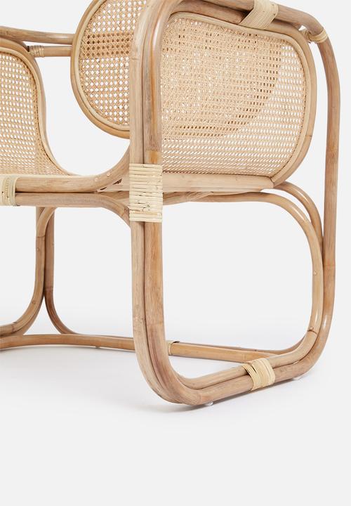 Sixth Floor - Sophie Rattan chair with weaving - natural