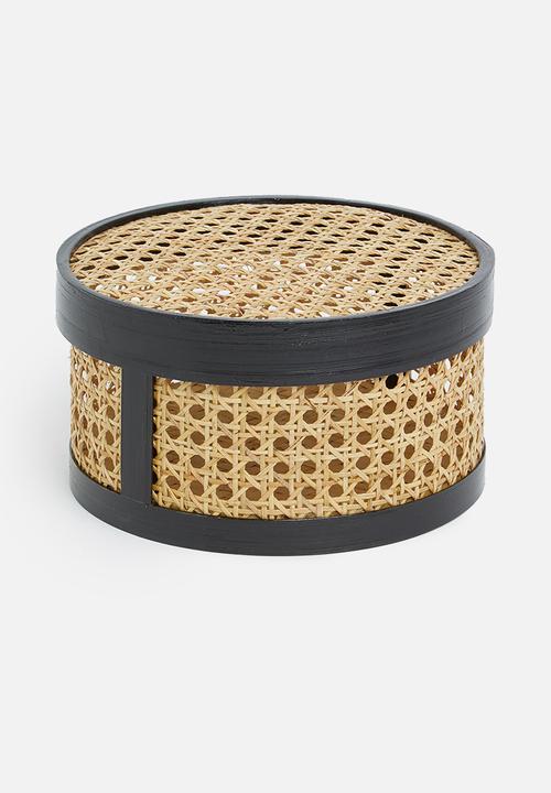 Sixth Floor - Round rattan storage box