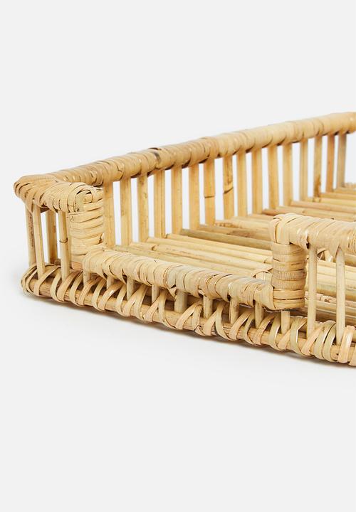 Sixth Floor - Nilo Rattan tray-Natural