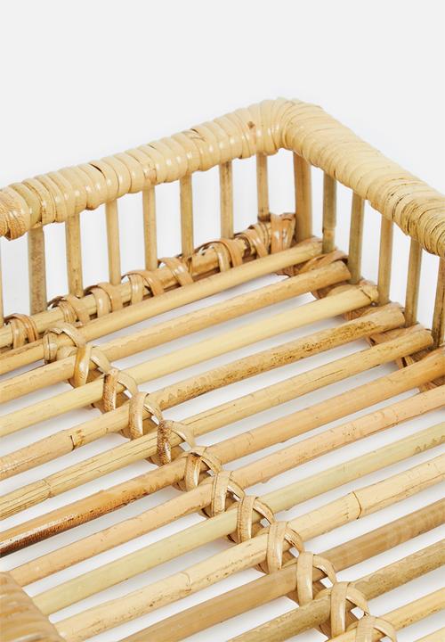Sixth Floor - Nilo Rattan tray-Natural