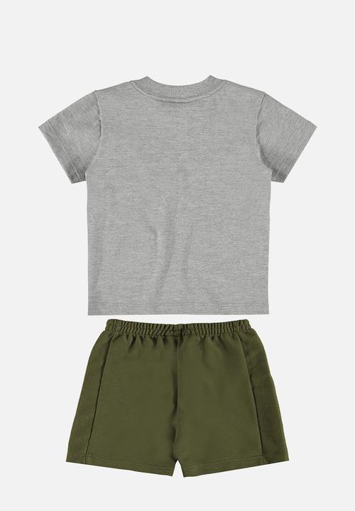 Quimby - T-shirt and sweat bermuda - grey