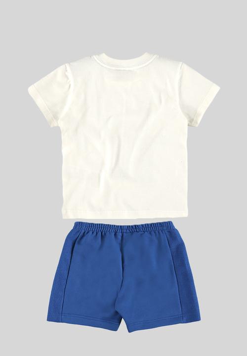 Quimby - T-shirt and sweat bermuda - off white