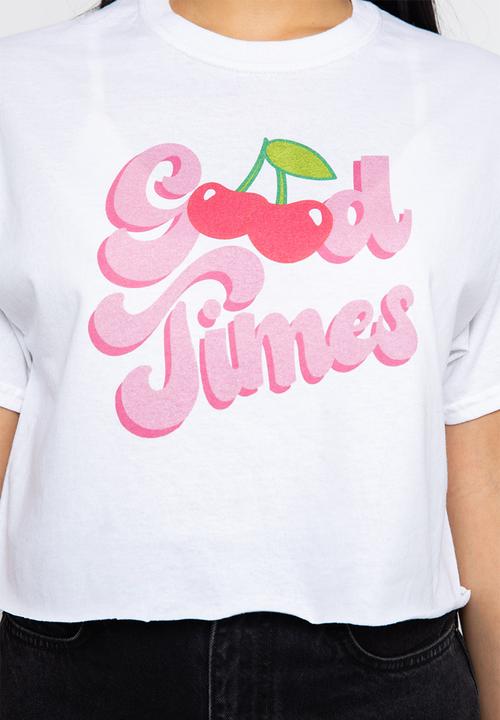 Daisy Street - Cropped tyler tee - white