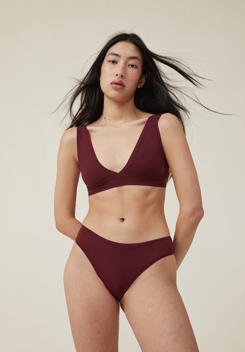 Cotton On - The flexi bralette - burgundy