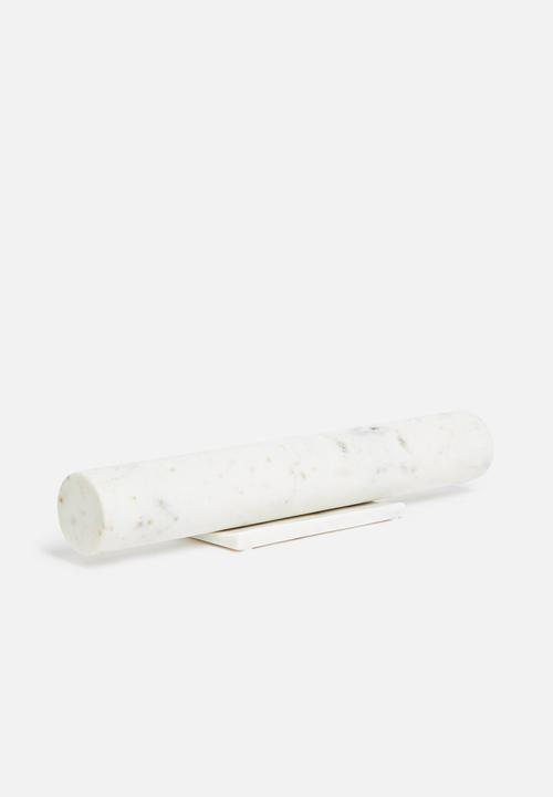 Sixth Floor - Marble rolling pin - white