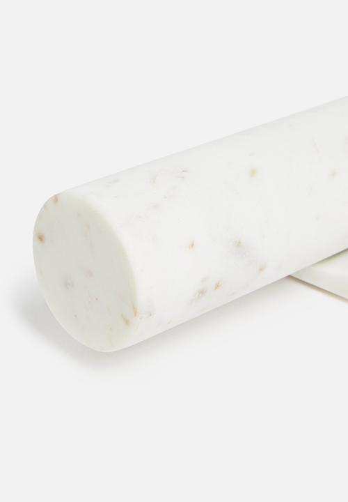 Sixth Floor - Marble rolling pin - white