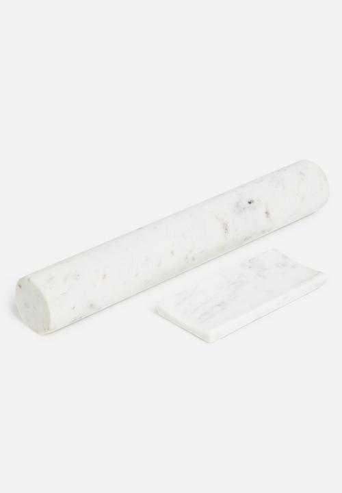 Sixth Floor - Marble rolling pin - white