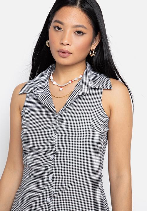 Daisy Street - Sleeveless shirt dress - gingham