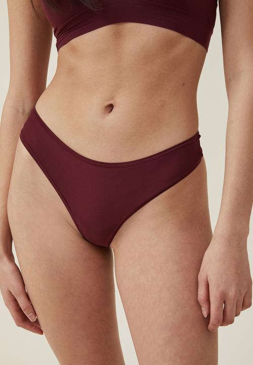 Cotton On - The flexi g string brief - burgundy