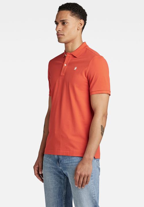 G-STAR - Dunda slim polo short sleeve - paprika