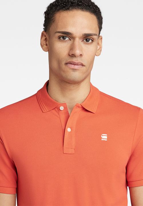 G-STAR - Dunda slim polo short sleeve - paprika
