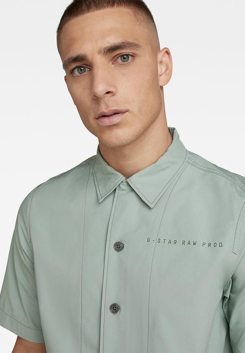 G-STAR - Hawaii commando shirt short sleeve - iceberg green