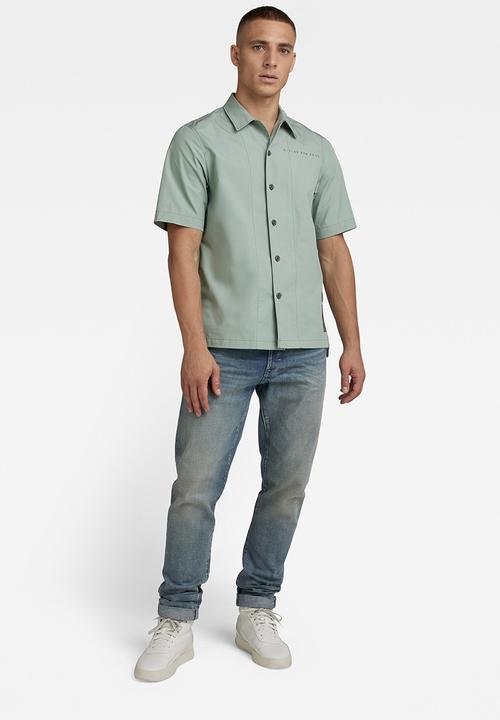 G-STAR - Hawaii commando shirt short sleeve - iceberg green