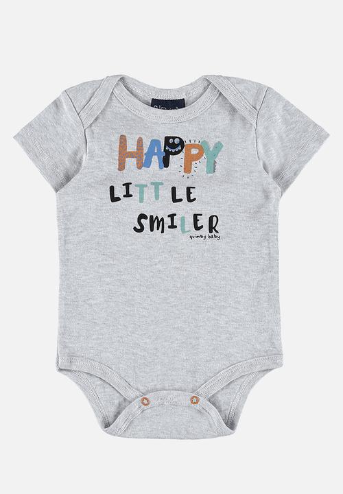 Quimby - Two bodysuits and shorts set - white & grey