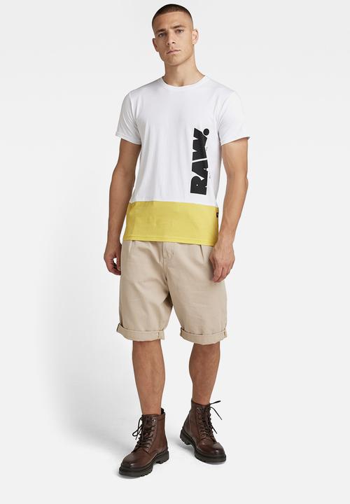 G-STAR - Color block raw- white