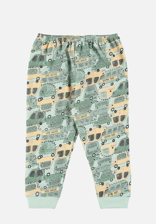 Quimby - Soft jersey cotton pants - green