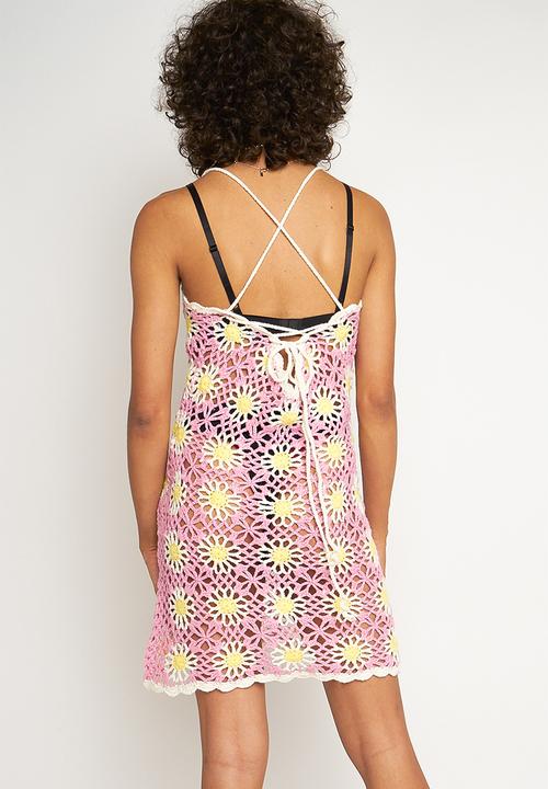 Daisy Street - Crochet dress - pink