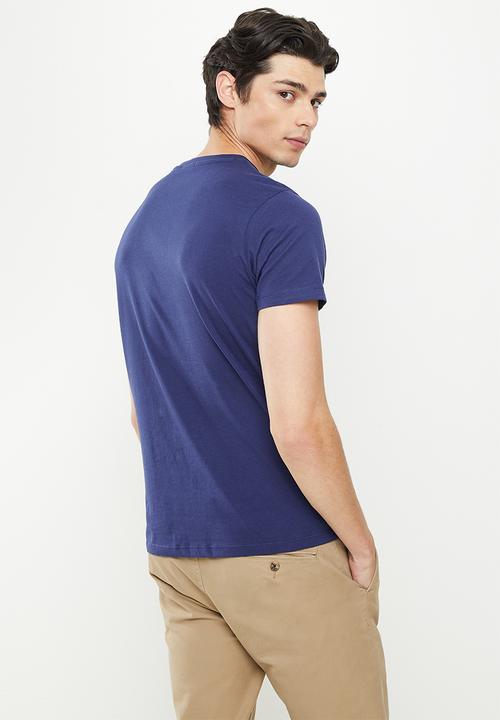 Replay - Replay big crown logo tee - navy