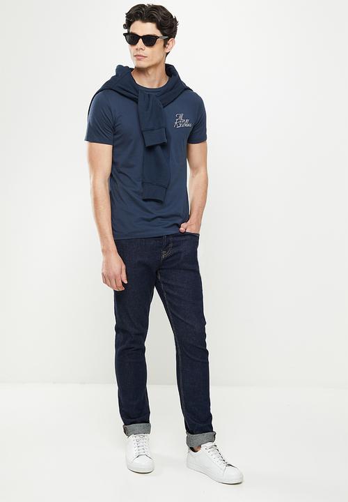 Replay - The replay printed tee - navy