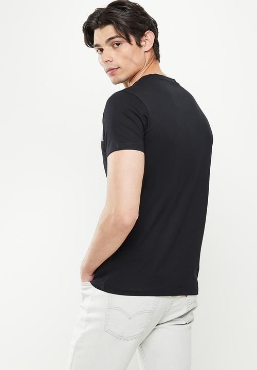 Replay - Sliver replay print tee - black
