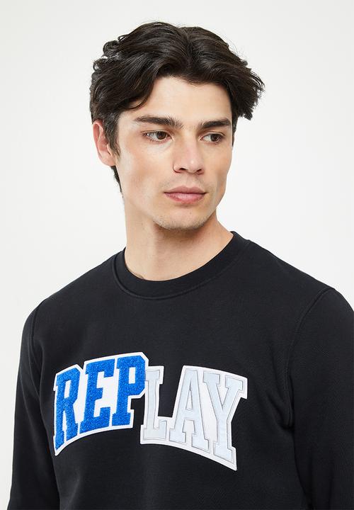 Replay - Replay branded crew sweat - black
