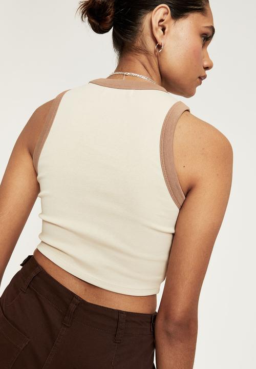 Supré  - Thalia printed tank - cookies & cream