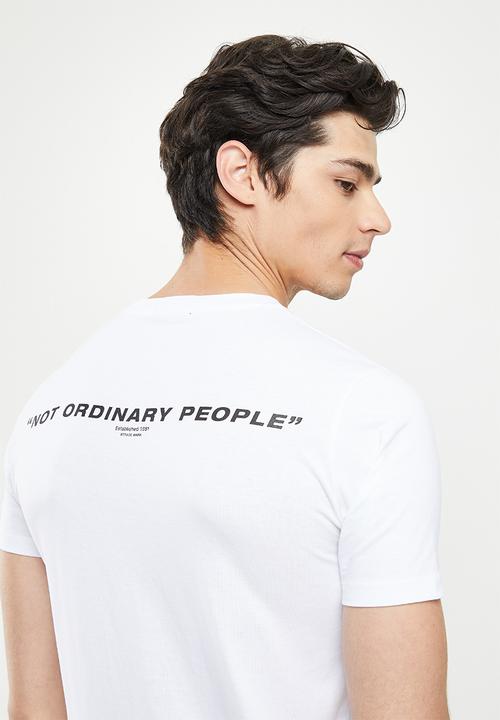 Replay - Replay back print slogan tee - white