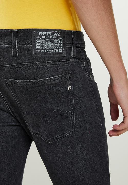 Replay - Skinny denim jeans - washed black