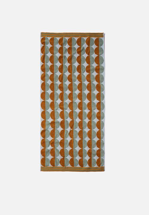 Cotton On - Rectangle bath towel - retro circles