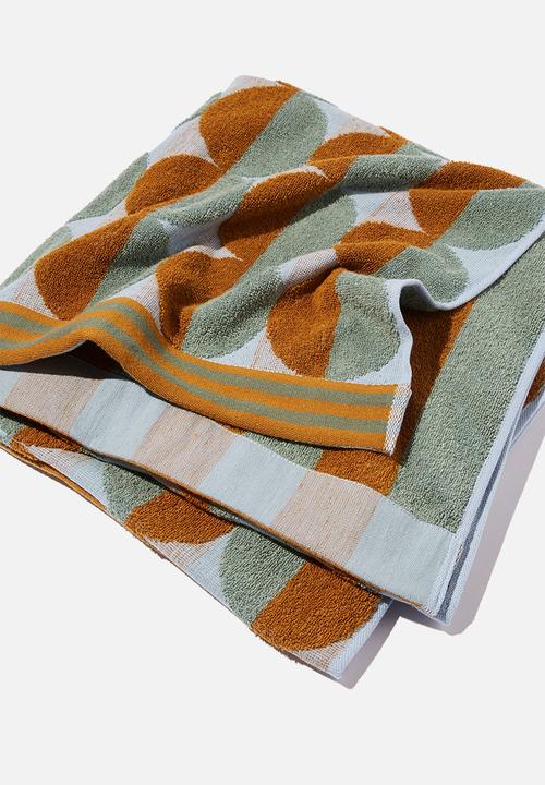 Cotton On - Rectangle bath towel - retro circles