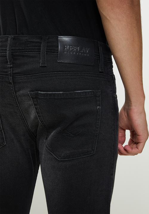 Replay - Skinny denim jeans - dark black