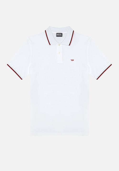 Diesel  - T-smith-d short sleeve golfer - white