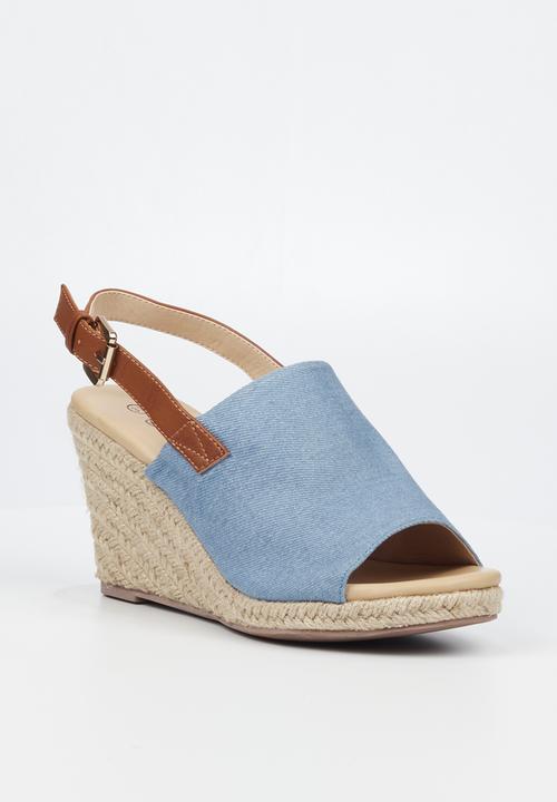 Butterfly Feet - Drayco 3 espadrille wedge heel - blue