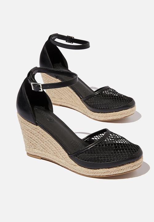 Cotton On - Florence closed toe wedge - black 