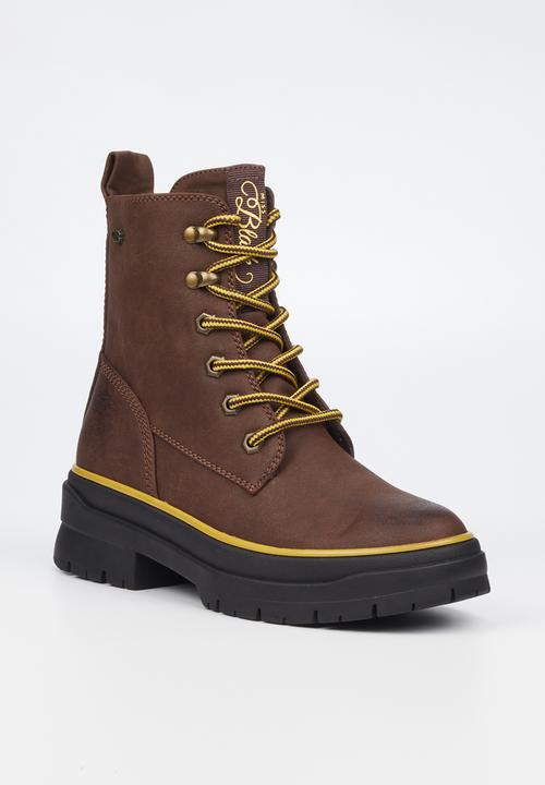 Miss Black - Berlan1 lace up ankle boot - brown