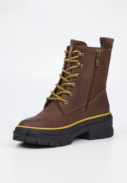 Miss Black - Berlan1 lace up ankle boot - brown