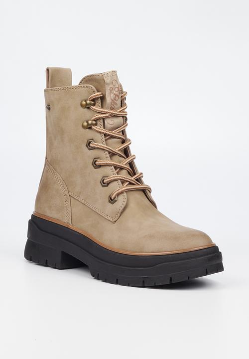 Miss Black - Berlan1 lace up ankle boot - neutral