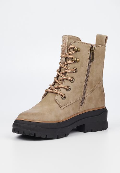 Miss Black - Berlan1 lace up ankle boot - neutral