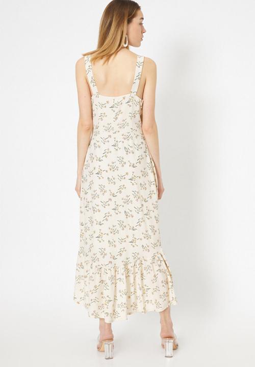 Koton - Spaghetti strap dress - ecru