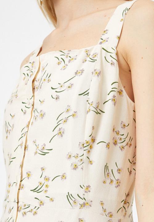 Koton - Spaghetti strap dress - ecru