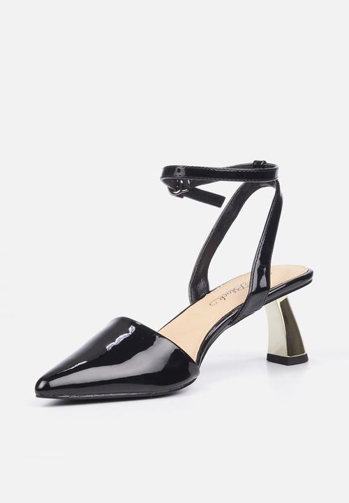 Miss Black - Cartier2 ankle tie block heel - black