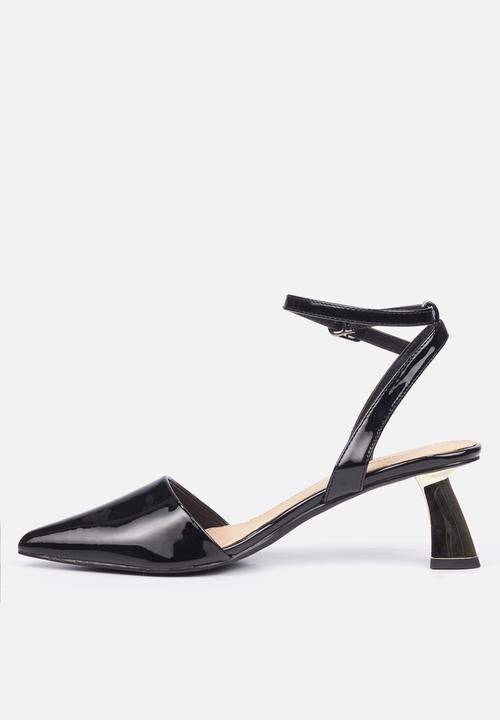 Miss Black - Cartier2 ankle tie block heel - black