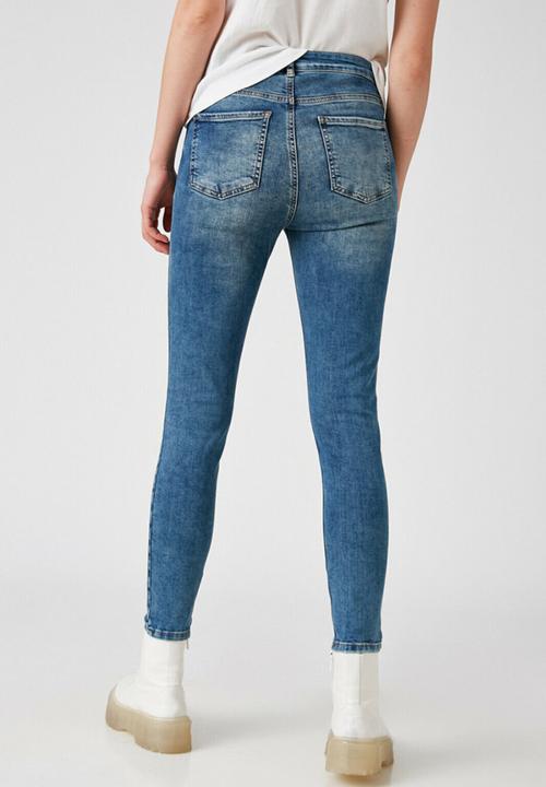 Koton - High waist skinny jeans - mid indigo