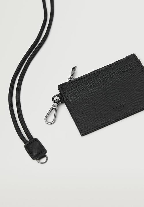 MANGO - Anti-contactless safiano card holder - black