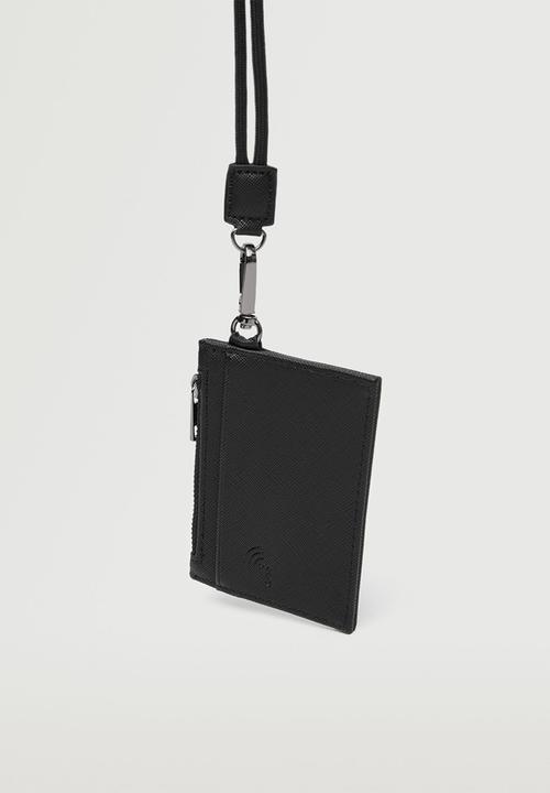 MANGO - Anti-contactless safiano card holder - black