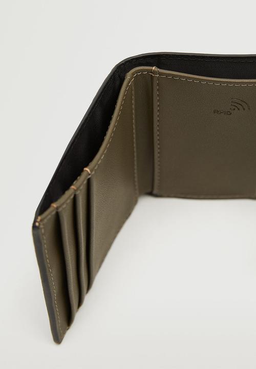 MANGO - Anti-contactless peaked card holder - black